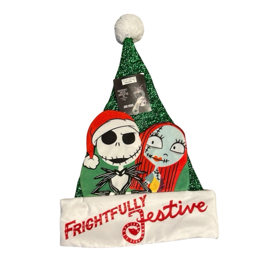 Disney Nightmare‎ Before Christmas Jack & Sally Frightfully Festive Xmas Hat